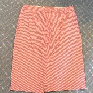 Brooks Brothers Pink Striped Pencil Skirt EUC Sz 8